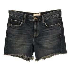 Current Elliott Denim Jean Shorts Womens 26 Blue Mid Rise Raw Hem Festival Y2K